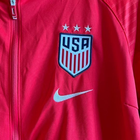 Nike Red USA National Team Soccer Fan Apparel WOMENS ANTHEM JACKET Size M - Picture 4 of 8